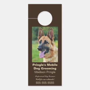 Bewerkbare mobiele hondengroomer deurhanger