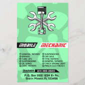 Bewerkbare Mobiele Mechanische Auto Reparatie Aang Flyer (Achterkant)
