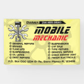 Bewerkbare Mobiele Mechanische Auto Reparatie Aang Spandoek (Horizontaal)