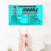 Bewerkbare mobiele monteur Auto reparatie op maat Spandoek (Insitu)