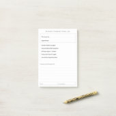 Bewerkbare Mobiele Notaris Afsluit Checklist 4x6 Post-it® Notes (Op bureau)