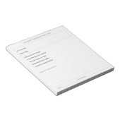 Bewerkbare Mobiele Notaris Afsluit Checklist 5.5x6 Notitieblok (Schuin)