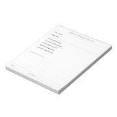 Bewerkbare Mobiele Notaris Afsluit Checklist 5.5x6 Notitieblok (Linkerzijde)