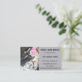 Bewerkbare Mobile Car Wash Services Visitekaartje (Staand voorkant)