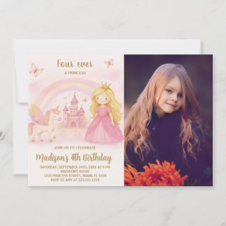 Bewerkbare Modern Girl Verjaardag Kaart met foto