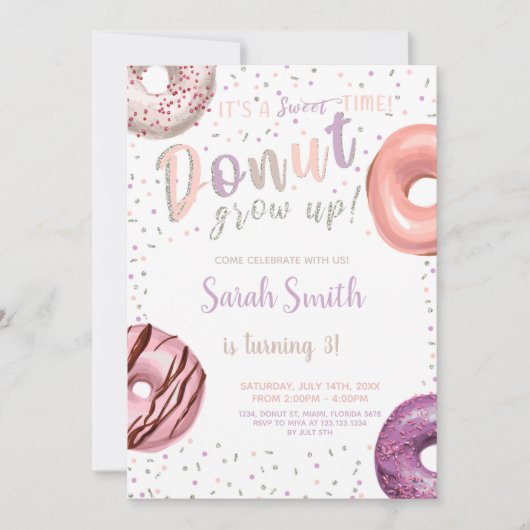 Bewerkbare Modern Sprinkle Party Uitnodigen Kaart (Voorkant)