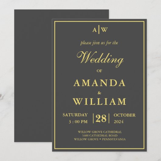 Bewerkbare moderne minimalistische suite gouden br kaart (Voorkant / Achterkant)