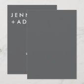 Bewerkbare Moderne Minimalistische Uitnodiging (Voorkant / Achterkant)