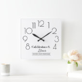 Bewerkbare moderne minimalistische uw zakelijke Lo Vierkante Klok (Huis)