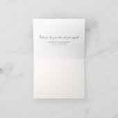 Bewerkbare moderne minimalistische zakelijke aanko bedankkaart (Binnen)