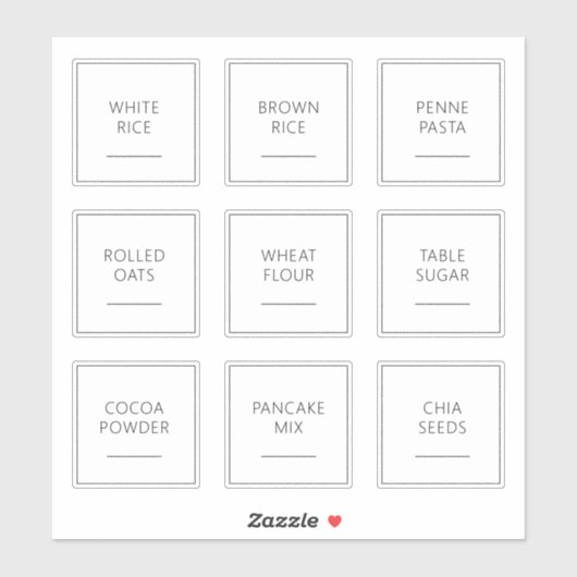 Bewerkbare moderne pantry 2 inch label set (Vel)