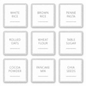 Bewerkbare moderne pantry 2 inch labelset sticker (Voorkant)