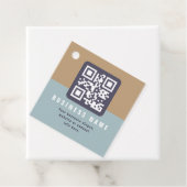 Bewerkbare moderne QR-code sjabloon | Gedempte kle Bedankjes Labels (In situ)