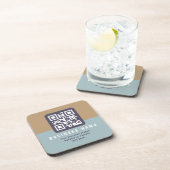Bewerkbare moderne QR-code sjabloon | Gedempte kle Bier Onderzetter (Rechterzijde)