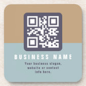 Bewerkbare moderne QR-code sjabloon | Gedempte kle Bier Onderzetter (Voorkant)