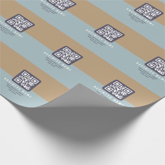 Bewerkbare moderne QR-code sjabloon | Gedempte kle Cadeaupapier (Hoek)