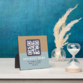 Bewerkbare moderne QR-code sjabloon | Gedempte kle Fotoplaat (Insitu)