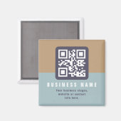 Bewerkbare moderne QR-code sjabloon | Gedempte kle Magneet (Voorkant / Achterkant)