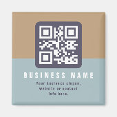 Bewerkbare moderne QR-code sjabloon | Gedempte kle Magneet (Voorkant)