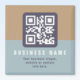 Bewerkbare moderne QR-code sjabloon | Gedempte kle Magneet