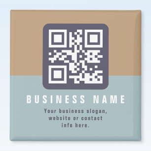 Bewerkbare moderne QR-code sjabloon Gedempte kle Magneet