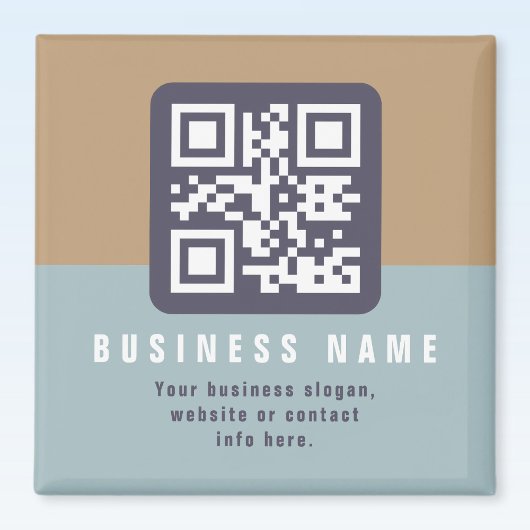 Bewerkbare moderne QR-code sjabloon | Gedempte kle Magneet