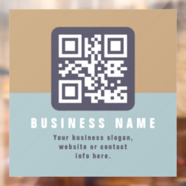 Bewerkbare moderne QR-code sjabloon | Gedempte kle Raamsticker