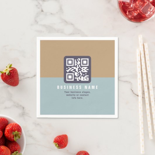 Bewerkbare moderne QR-code sjabloon | Gedempte kle Servet (Insitu)