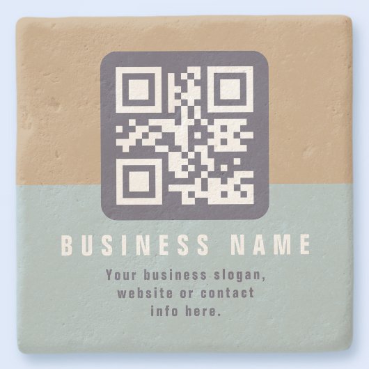 Bewerkbare moderne QR-code sjabloon | Gedempte kle Stenen Onderzetter