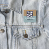 Bewerkbare moderne QR-code sjabloon | Gedempte kle Vierkante Button 5,1 Cm (In situ)