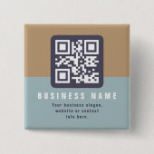 Bewerkbare moderne QR-code sjabloon | Gedempte kle Vierkante Button 5,1 Cm (Voorkant)