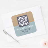 Bewerkbare moderne QR-code sjabloon | Gedempte kle Vierkante Sticker (Envelop)
