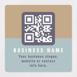 Bewerkbare moderne QR-code Sjabloon | Kleuren gede Labels