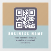 Bewerkbare moderne QR-code Sjabloon | Kleuren gede Raamsticker (Vel)