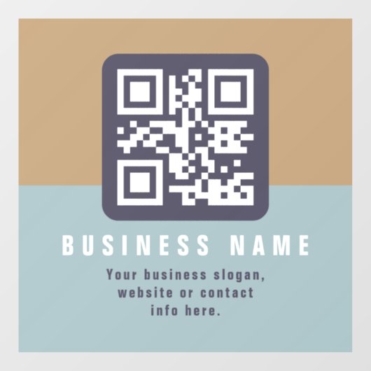 Bewerkbare moderne QR-code Sjabloon | Kleuren gede Raamsticker (Vel)