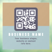 Bewerkbare moderne QR-code Sjabloon | Kleuren gede Raamsticker (Vel 3)