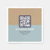 Bewerkbare moderne QR-code Sjabloon | Kleuren gede Servet (Voorkant)