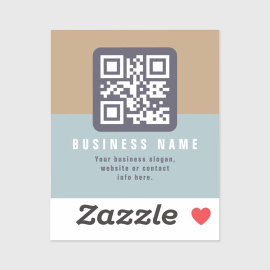 Bewerkbare moderne QR-code Sjabloon | Kleuren gede Sticker (Vel)