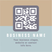 Bewerkbare moderne QR-code Sjabloon | Kleuren gede Sticker (Voorkant)