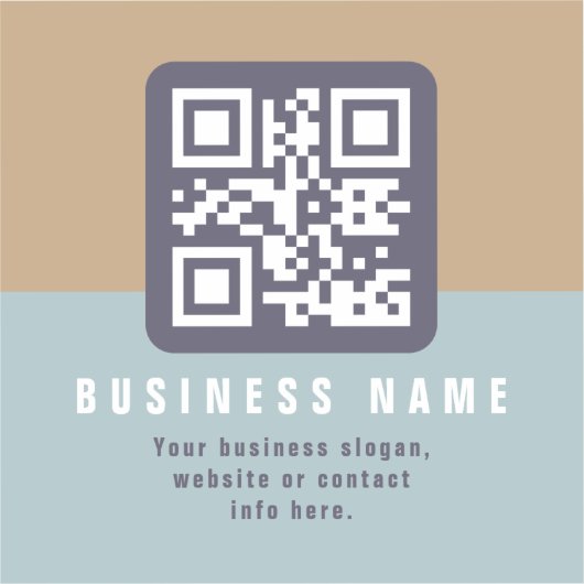 Bewerkbare moderne QR-code Sjabloon | Kleuren gede Sticker (Voorkant)