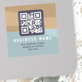 Bewerkbare moderne QR-code Sjabloon | Kleuren gede Sticker