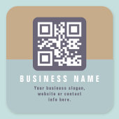 Bewerkbare moderne QR-code Sjabloon | Kleuren gede Vierkante Sticker