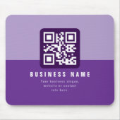Bewerkbare moderne QR-code Sjabloon | Paars Muismat (Voorkant)