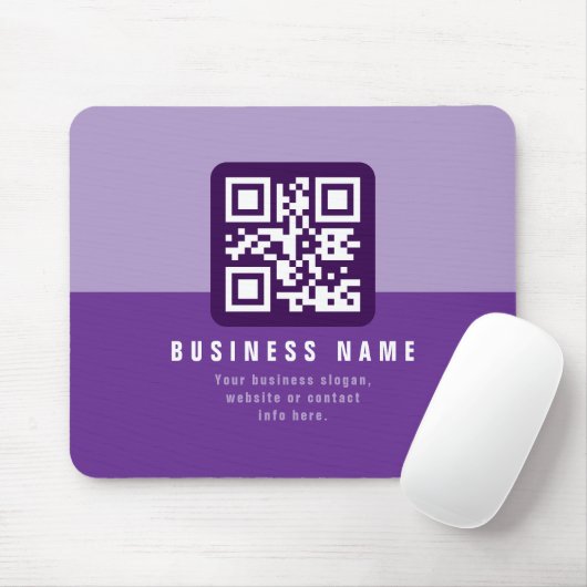 Bewerkbare moderne QR-code sjabloon | Paarsen Muismat (Met muis)