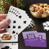Bewerkbare moderne QR-code sjabloon | Paarsen Pokerkaarten (Insitu)