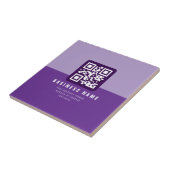 Bewerkbare moderne QR-code sjabloon | Paarsen Tegeltje (Zijkant)