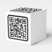Bewerkbare moderne QR-code | Zwart Wit of elke kle Bedankdoosjes (Voorkant Zijde)