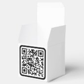 Bewerkbare moderne QR-code | Zwart Wit of elke kle Bedankdoosjes (Geopend)