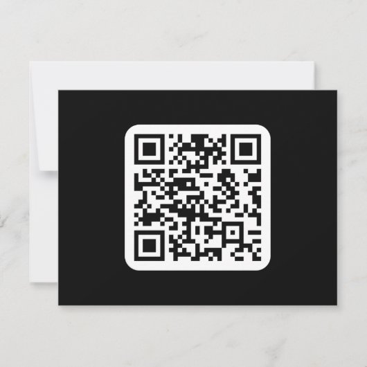 Bewerkbare moderne QR-code | Zwart wit of elke kle Bedankkaart (Voorkant)