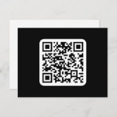 Bewerkbare moderne QR-code | Zwart wit of elke kle Bedankkaart (Voorkant / Achterkant)